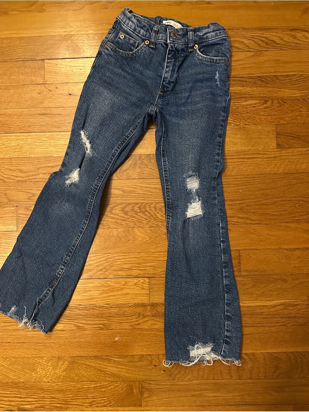 Zara Distressed Dark Blue Kids Jeans